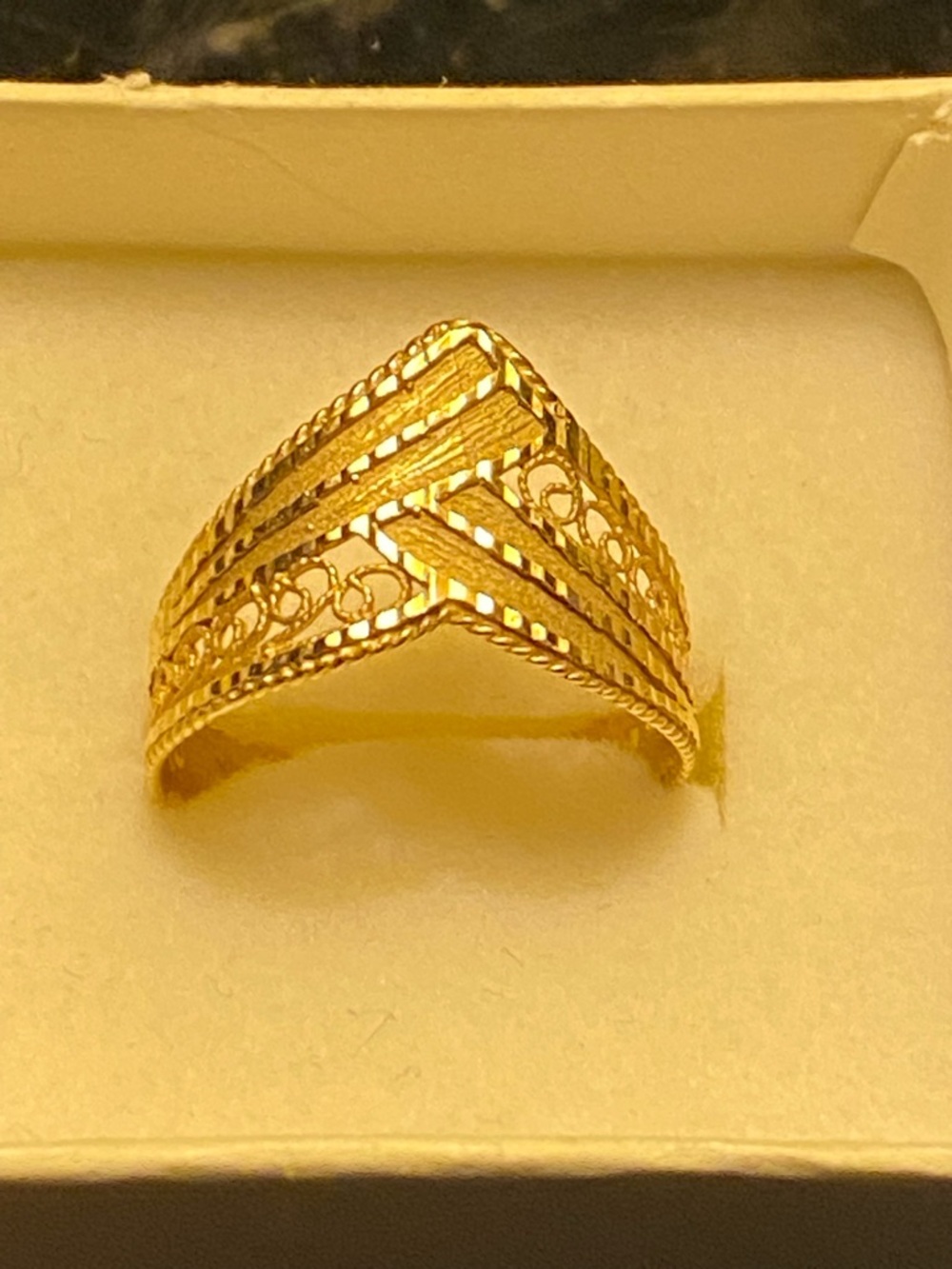 Size 9Vintage Wishbone" style jewelry Crafted from Turkey with 14k Gold Size 8.5